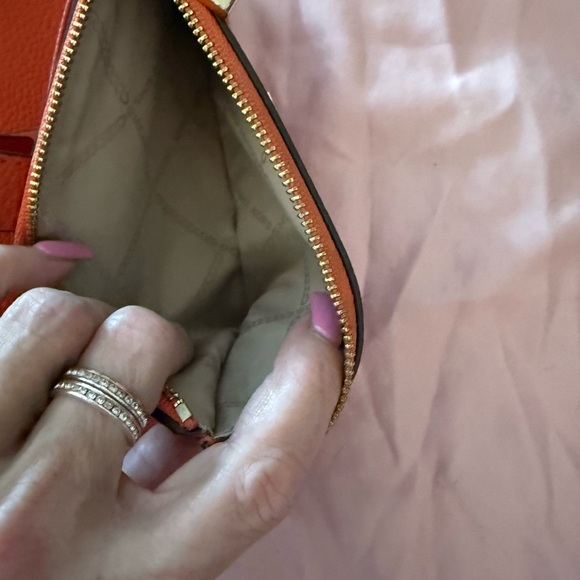 Michael Kors Vibrant Red Leather Clutch - Picture 9 of 10